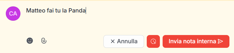 Invia nota interna